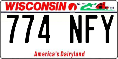 WI license plate 774NFY