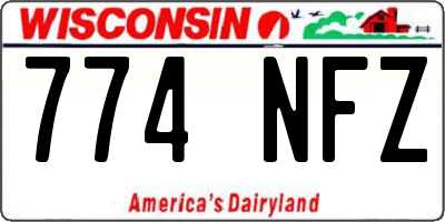 WI license plate 774NFZ