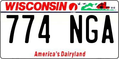 WI license plate 774NGA
