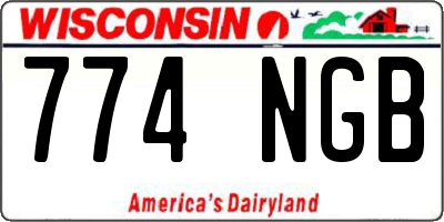 WI license plate 774NGB