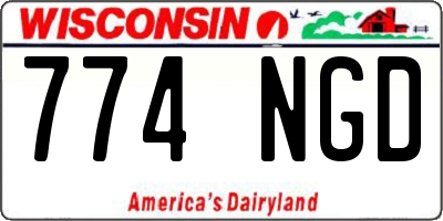 WI license plate 774NGD