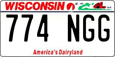 WI license plate 774NGG