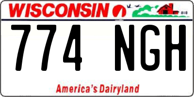 WI license plate 774NGH