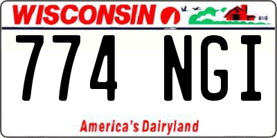 WI license plate 774NGI