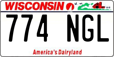 WI license plate 774NGL