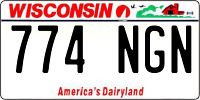 WI license plate 774NGN