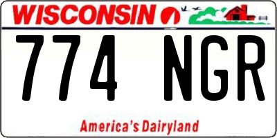 WI license plate 774NGR