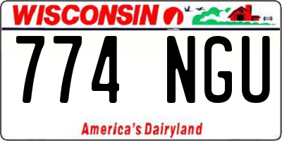 WI license plate 774NGU