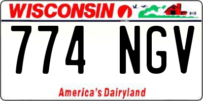 WI license plate 774NGV