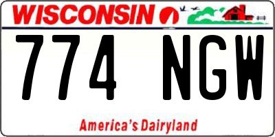 WI license plate 774NGW