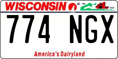 WI license plate 774NGX