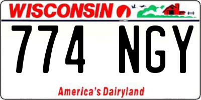 WI license plate 774NGY