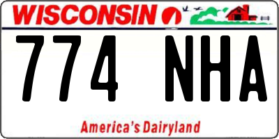 WI license plate 774NHA