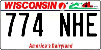 WI license plate 774NHE