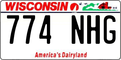WI license plate 774NHG
