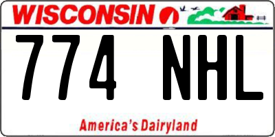 WI license plate 774NHL