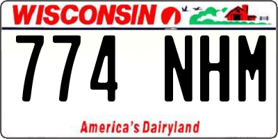 WI license plate 774NHM
