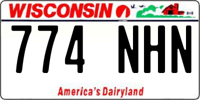 WI license plate 774NHN