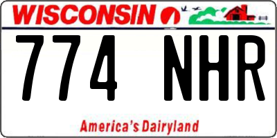 WI license plate 774NHR