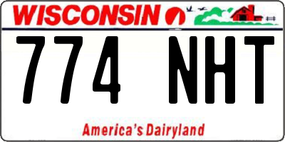 WI license plate 774NHT