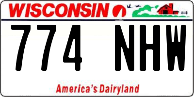WI license plate 774NHW