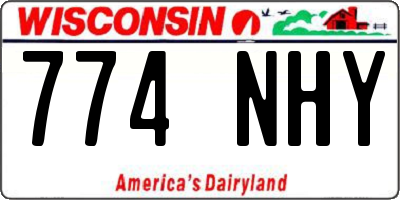 WI license plate 774NHY
