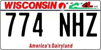 WI license plate 774NHZ