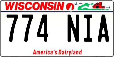 WI license plate 774NIA