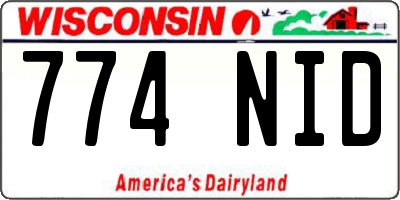 WI license plate 774NID