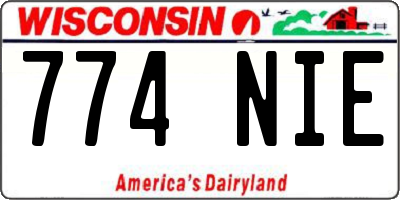 WI license plate 774NIE