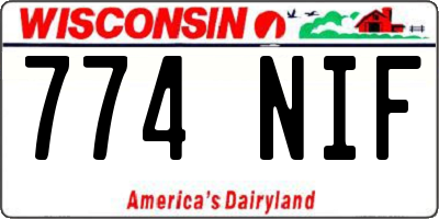 WI license plate 774NIF