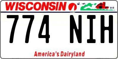 WI license plate 774NIH