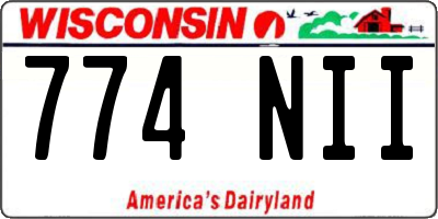 WI license plate 774NII