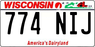WI license plate 774NIJ