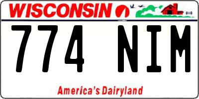 WI license plate 774NIM