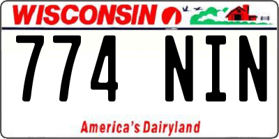 WI license plate 774NIN