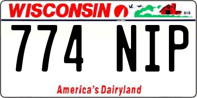 WI license plate 774NIP