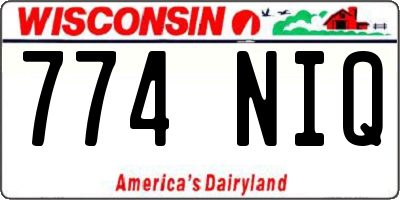 WI license plate 774NIQ