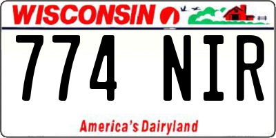 WI license plate 774NIR