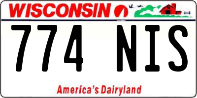 WI license plate 774NIS