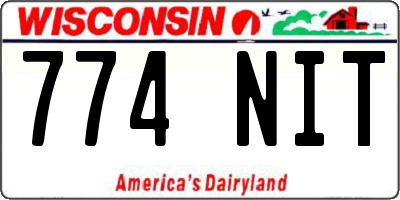 WI license plate 774NIT