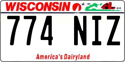 WI license plate 774NIZ