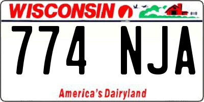 WI license plate 774NJA