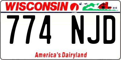 WI license plate 774NJD