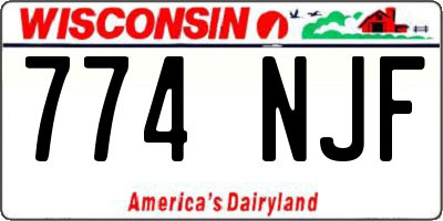 WI license plate 774NJF