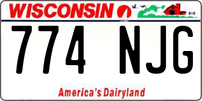 WI license plate 774NJG