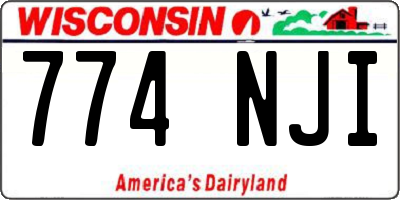 WI license plate 774NJI