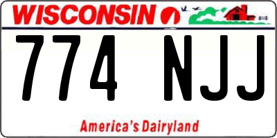 WI license plate 774NJJ