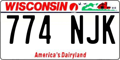 WI license plate 774NJK