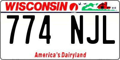 WI license plate 774NJL